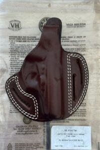 VEGA Holster, Tan Leather, 3 Loop Adjustable for Belt, Right Hand Bersa THUN 380/22