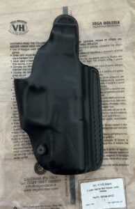 VEGA Holster, Black Leather, Three Uses Leather Belt Holster, Right Hand Bersa BPCC